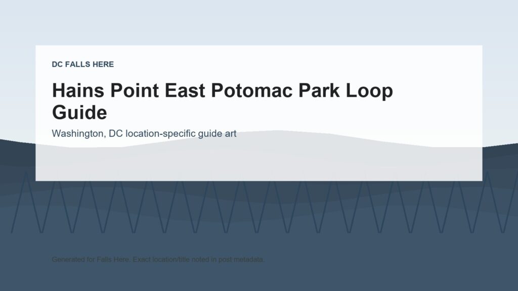 Riverfront landscape representing the Hains Point loop at East Potomac Park